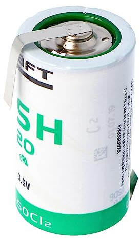 SAFT LSH 20 Lithium Batterie 3.6V Primary LSH20 mit Z-Lötfahnen