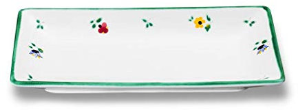 GMUNDNER KERAMIK Snackschale Grösse: l= 22 cm x b= 11 cm x h= 2.7 cm Streublume Geschirr, handgemacht in Österreich