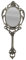 zeitzone Handspiegel Prinzessin Silber Barock Schminkspiegel Antik-Stil Karneval 25cm