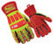 Ringers Gloves 299-09 KevLoc Grip CE Level 5 Schnittschutz-Arbeitshandschuh, strapazierfähig, Gelb/Rot, Größe M