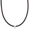 Esprit Damen-Charms-Kette, Hell Braun, 925 Sterlingsilber Leder 75-80cm ESNL92070A750