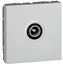 Legrand 079292 Prise Télévision Ø9.52mm Mâle Mosaic 2 Modules, Aluminium, Lot de 10