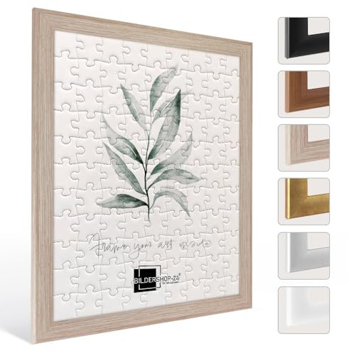 Bildershop-24 Cadre à puzzle/photo Valencia 36X49cm Chêne Sonoma pour 300-500 Pièces