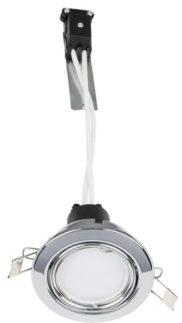 MiniSun | GU10 Polished Chrome Tiltable Steel Ceiling Recessed Spotlight Downlights | Ceiling Spots, Home Décor & Improvement Essential | Pack of 6