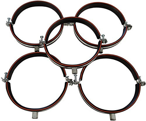 Intelmann Rohrschelle Ø 125, 5er Set, Gewinde M8/M10, MADE IN GERMANY (80 100 112 125 140 150 160 180 200)