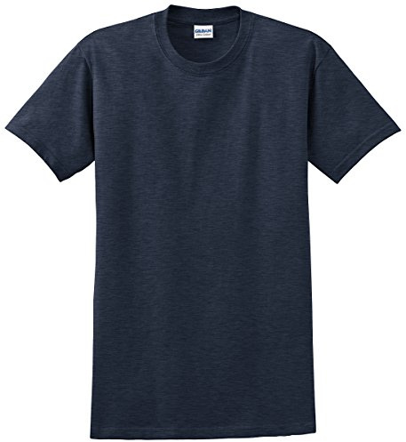 Gildan Men's Ultra Cotton Tee Extended Sizes, Heather Navy, XX-Large