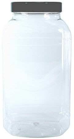 Britten & James Large Food Grade Plastic Jar with Black Lid