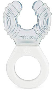 Twistshake Wasserkühlender Baby-Beißring | 100% lebensmittelechtes Silikon | Weich und langlebig | Neugeborenen-Essentials | BPA-frei | Weiß