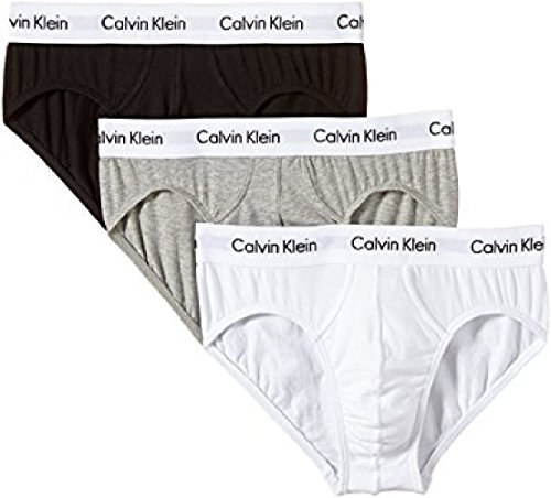Calvin Klein Confezione 3 Slip Uomo tripack Mutande CK Articolo U2661G 3P Hip Brief, 998 Nero/Bianco/Grigio - Black/White/Grey, XL