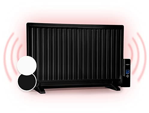 oneConcept Stufa Elettrica Basso Consumo, Termosifone Elettrico Silenzioso da 800W da Muro, Radiatore ad Olio Indipendente e Portatile Smart, Termosifone ad Olio con Touch Control e Termostato