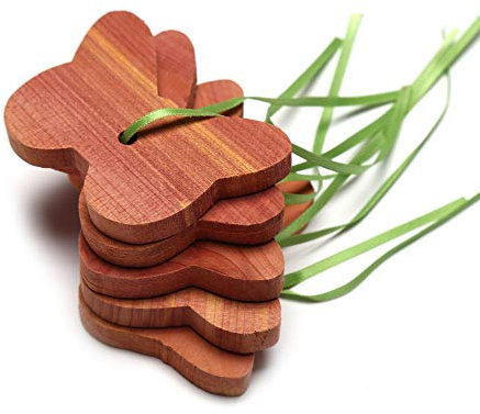 Skingwa Zedernholzstücke, Zedernholz, Ringe, Kleiderschränke und Schubladen, Lufterfrischer, 30 Stück (Schmetterlingsform)