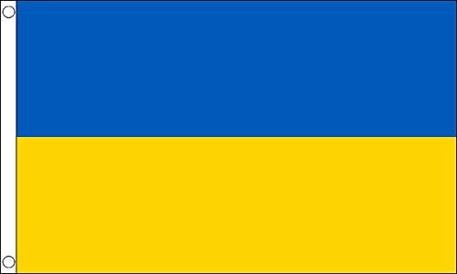 Ukraine Flag 5 x 3 FT - 100% Polyester With Eyelets FlagSuperstore©