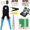 12 in 1 RJ45 Crimp Tool Kit, JENABOM Network Tool Kit RJ11 CAT5 CAT6 Crimping Tools Network LAN Cable Tester Repair Computer Maintenance Ethernet Tool Kit Wire Stripper Tool