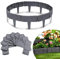 Froadp 25x23cm Rasenkante Kunststoff, 10m T-Formig Beetumrandung Mähkante, Steinoptik Palisade Beeteinfassung Garten Dekorativ für Obstgärten Beete Wege(40 Stück)