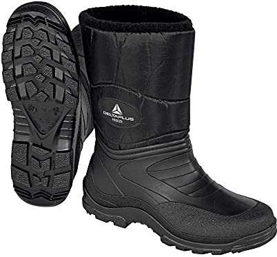 DELTA PLUS FREEZNO45 Freeze - Stivale imbottito in pelliccia di poliestere, antiscivolo, colore: nero, taglia: 45