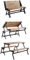 Gartenbank Set 3in1 LEA - klappbare Sitzbank und auch Tisch im Farbton Nuss, Inovative und robuste Konstruktion für Terrasse, Garten. Spart Platz, Flexibel für 3 oder auch 6 Personen - NUT color
