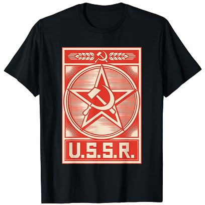 USSR UDSSR Sowjetunion Flagge Hammer Sichel Stern Russland T-Shirt