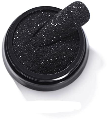 1Box Starlight Black Gauze Powder Sugar Glitter Nail Dust Laser Gradient Nail Holographic Glitter Nail Art Decoration-MF08
