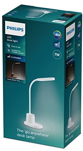 Philips LED Bucket tragbare Tischleuchte mit Akkubetrieb, Weiß