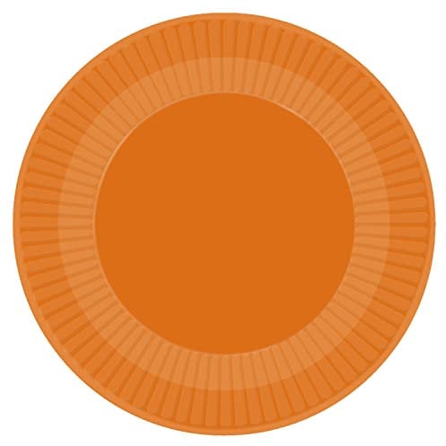 amscan-Assiettes en Carton Orange, 9915400-204-66