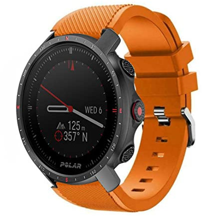Strap-it Silikonarmband - kompatibel mit - Grit X Pro - Armband - Orange - fur Vantage M - Grit X - Vantage V3 - Vantage M2