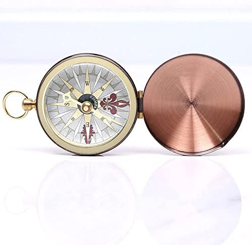 Oaimyy-Kompass für Reise/Camping/Wild/Navigation, Retro-Stil (Silber)