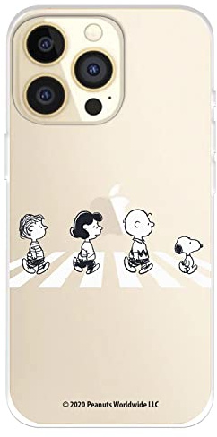 Offizielle Snoopy Schutzhülle für iPhone 14 Pro, Fußgängerfiguren zum Schutz Ihres Handys, flexible Silikonhülle mit offizieller Snoopy-Lizenz