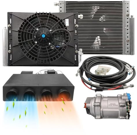 Gouku - Universale 12 V Riscaldamento e Raffreddamento Aria Condizionata A/C Kit Under Dash Universale Fit Van Taxi Automatico Camion Camion Elettrico AC Risparmio energetico