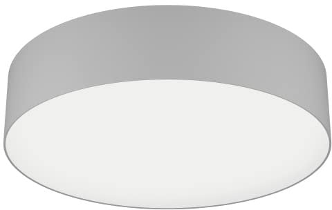 EGLO connect.z Smart Home LED Deckenleuchte Romao-Z, ZigBee, App und Sprachsteuerung Alexa, Lichtfarbe einstellbar (warmweiß-kaltweiß), RGB, dimmbar, Textil Deckenlampe grau