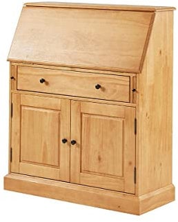 Vente-unique-Sekretär - MDF & Kiefernholz - Eichefarben - CLEORE