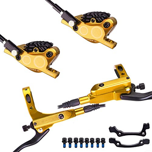 LVYXON Hydraulische Bremsen Set Fahrrad Öldruck 4 Kolben Antrieb Bremssattel