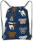 SJOAOAA Kordelzugbeutel Pitbull Heads Kordelzug Reißverschluss Rucksack Wasserabweisend String Bag Sport Rucksack Gym Sack Mit Seitentasche Für Männer Frauen, Schwarz , One size