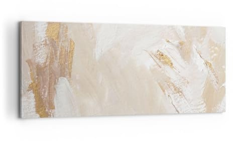 ARTTOR Leinwandbild 100x40cm Wandbild Abstrakt Pastell - 5371 | Hell Element Minimalistisch Panorama Groß Wanddekoration Wohnzimmer Schlafzimmer Wanddeko Wand Kunstdruck Wandkunst ARTTOR