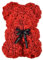 Amazzonia Orsetto di Rose con Led, Orso di Rose 25 Cm, Regalo San Valentino per Lei Fidanzata, Anniversario, Moglie, Compleanno (Orsetto Rosso Senza Box)