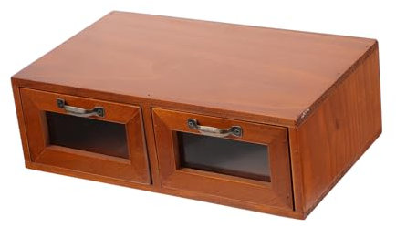 Angoily 1Stk Aufbewahrungsbox erhöhtes Regal TV-Halter Diverses Laptop-Computer Fernsehtisch Computerregal Computerbildschirm-Riser mit Schublade Aufbewahrungskiste Holzrahmen Rechner