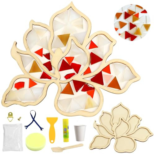 DIY Mosaik Fliesen Kunst Handwerk Mosaik DIY Kunstprojekte und Heimdekoration Gemischte Farbe Blumenmosaik Kit Glasmosaik Stücke Mosaik Herstellung Supplies Mosaik Puzzle Material Bestes Geschenk für