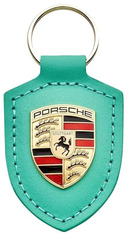Porsche Schlüsselanhänger mit Wappen Driven by Dreams, Mintgrün, Mintgrün