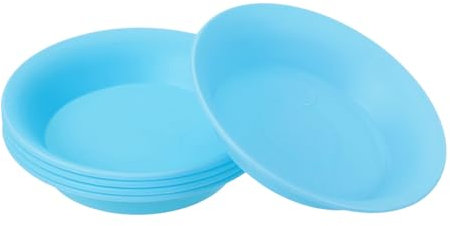 PATIKIL 3 Inch Plant Saucer Tray, 5 Pack Plastic Water Tray Round Flower Planter Pot Drainage Trays for Succulents Small Potted Plants, Blue