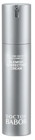 DOCTOR BABOR Blemish Correcting Cream, Leichte Creme bei unreiner Haut, mit Zink-Bersteinsäure-Komplex und Panthenol, Anti-Pickelmale, Wirkt beruhigend und talgregulierend, vegane Formel, 50 ml