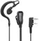TECHZOCO Auricular Microfono PTT para Emisora Walkie, Auricular Forma de G, 2 Pin, Compatible con Kenwood Baofeng UV-5R 888S BF-F8HP UV-82 Quansheng UV-K5 Retevis TYT Security Two Way Radio, 1 Metro
