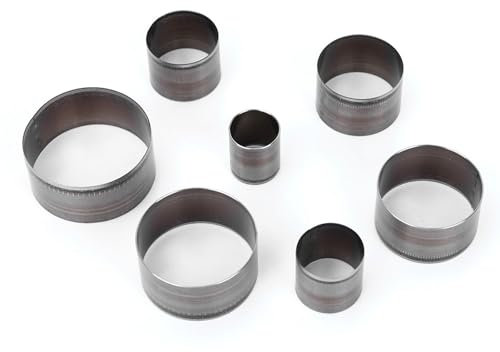 KooingTech 7 Stücke Lochstanzer, Locheisen, Kreisstanzer, Runde Locher Werkzeug Set Leder Stanzer Lederhandwerk Messerform Stanzwerkzeug 20mm 25mm 30mm 35mm 40mm 45mm 50mm