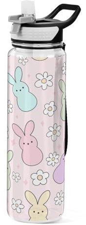 Ewusp Bouteille d'eau de sport avec paille et couvercles, 950 ml, étanche, réutilisable, sans BPA, pour salle de sport, fitness, cyclisme, école, bureau