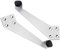 1 Pair Over Head Door Stop 90 Degree Door Stops Stainless Steel Door Top Stopper with Buffer Rubber for Cushioning & Wall Protection - Left + Right