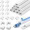 CEOTIS 4 Meter Self-Adhesive Cable Trunking, Trunking for Electric Cables, Cable Cover, White Trunking for Hiding Cables,Paintable PVC Cable Cover, Self Adhesive Trunking for Wall -W15mm, H10mm