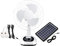 YASTA Ventilatore da Tavolo Portatile Con Pannello Solare Da Esterno Con Due Lampadine Led Ricaricabili Ventilatore Da Campeggio a Energia Solare kit Camper Ventilatore e Illuminazione