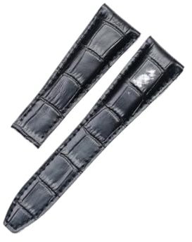 NBCNZCTSAS Passend for Maurice Lacroix PT6148 PT6158 PT6168 24 mm schwarzes Lederarmband, Uhrenzubehör, Hautleder(BLACK,20mm)