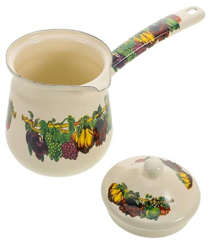 Mobestech Jarra De Leche Esmaltada Con Asa y Para Leche Recipiente Pequeño Jarra Portátil Casa