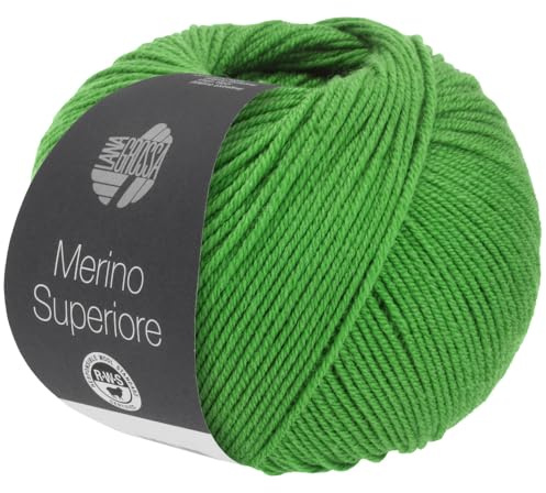 LANA GROSSA Merino Superiore | Pure, extrafeine Merinowolle waschmaschinenfest und filzfrei | Handstrickgarn aus 100% Schurwolle (Merino extrafein) | 50g Wolle zum Stricken & Häkeln | 180m Garn FB 50