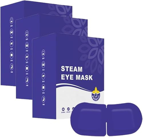 Lumidew Steam Augenmaske, Lumi Dew S-Team Augenmaske, selbstheizende S-Team-Augenmaske, sofortige Wärme, warme Augenkompresse, Einweg-Selbstheizung, lindert Müdigkeit (3 Box)