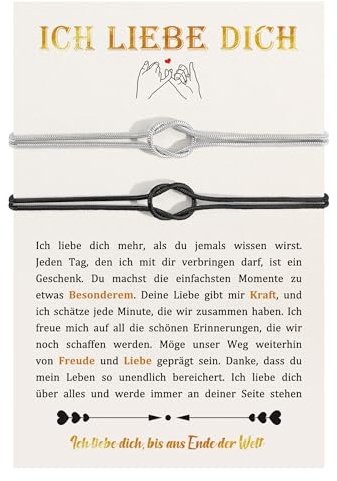 CheersLife Partner Geschenke für Beide Pärchen, Freundschaftsarmbänder | Valentinstagsgeschenk für Frau Freundin Jahrestag Geschenk für Ihn Geschenk für Mann Freund Hochzeitstag Geburtstag Jahrestag